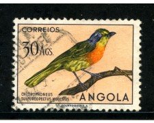 1951 - ANGOLA - 30 Ag. UCCELLI - USATO - LOTTO/29019C