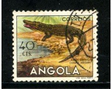 1953 - ANGOLA - 40c.COCCODRILLO - USATO - LOTTO/29025