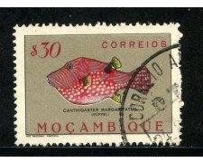 1951 - MOZAMBICO - 30c. PESCI - USATO - LOTTO/29040