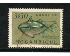1951 - MOZAMBICO - 3,5 e. PESCI - USATO - LOTTO/29050