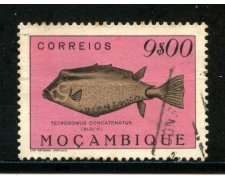 1951 - MOZAMBICO - 9 e. PESCI - USATO - LOTTO/29054