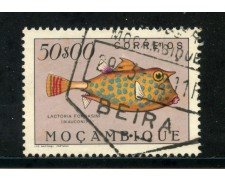 1951 - MOZAMBICO - 50 e. PESCI - USATO - LOTTO/29059A