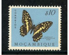1953 - MOZAMBICO - 10c. FARFALLE - LING. - LOTTO/29060