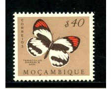1953 - MOZAMBICO - 40c. FARFALLE - LING. - LOTTO/29064