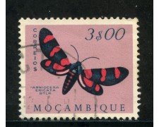 1953 - MOZAMBICO - 3 e. FARFALLE - USATO - LOTTO/29072