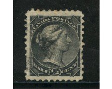 1870/93 - CANADA - 1/2 cent. NERO - USATO - LOTTO/29080