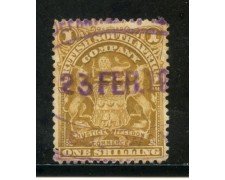 1898/908 - SUD AFRICA INGLESE - 1s.  BISTRO STEMMA - USATO - LOTTO/29102