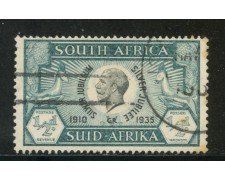 1935 - SUD AFRICA INGLESE - 1/2p. VERDE GIORGIO V° - USATO - LOTTO/29105