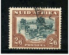 1930/36 - SUD AFRICA INGLESE - 2/6. MARRONE E VERDE - USATO - LOTTO/29110