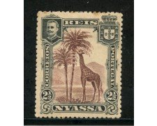 1901 - NYASSA  ( MOZAMBICO) - 2,5r. BRUNO ROSSO GIRAFFA - LING. - LOTTO/29115