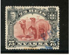 1901 - NYASSA ( MOZAMBICO) - 75r. CARMINIO -  DROMEDARIO - USATO - LOTTO/29119