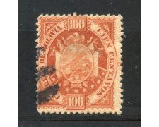 1894 - BOLIVIA - 100c. ROSSO STEMMA - USATO - LOTTO/29148
