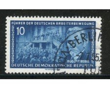 1955 - GERMANIA DDR - 10p. BEBEL - USATO - LOTTO/29195