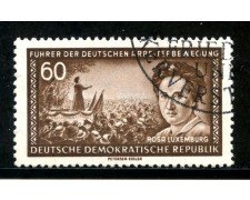 1955 - GERMANIA DDR - 60p. R.LUXEMBURG - USATO - LOTTO/29198