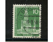 1956/63 - BERLINO - 10p. CHIESA IMP. GUGLIELMO - USATO - LOTTO/29224