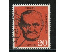 1961 - BERLINO - 20p. HANS BOCKLER - USATO - LOTTO/29236