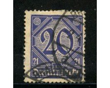 1920 - GERMANIA REICH SERVIZI - 20p. VIOLETTO - USATO - LOTTO/29238