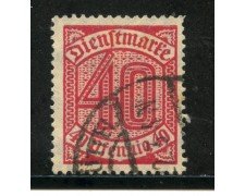 1920/21 - GERMANIA REICH SERVIZI - 40p. ROSSO - USATO - LOTTO/29243U