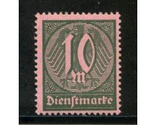 1922/23 - GERMANIA REICH SERVIZI - 10m. VERDE SCURO - NUOVO - LOTTO/29261