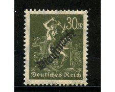 1923 - GERMANIA REICH SERVIZI - 30m. OLIVA SOPRASTAMPATO - NUOVO - LOTTO/29268