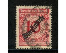 1923 - GERMANIA REICH SERVIZI - 10p. ROSSO SOPRASTAMPATO - USATO - LOTTO/29272