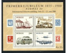 1980 - NORVEGIA - NORVEX 80 - FOGLIETTO NUOVO - LOTTO/29310