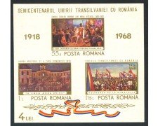1968 - ROMANIA - ANNESSIONE DELLA TRANSILVANIA - FOGLIETTO NUOVO - LOTTO/29334