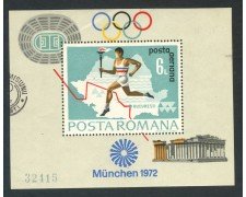 1971 - ROMANIA - OLIMPIADI DI MONACO - FOGLIETTO USATO - LOTTO/29345