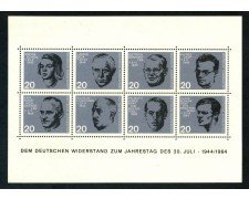 1964 - GERMANIA - 20° ANNIVERSARIO ATTENTATO FOGLIETTO NUOVO - LOTTO/29488