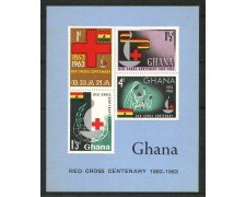 1963 - GHANA - CENTENARIO CROCE ROSSA - FOGLIETTO NUOVO - LOTTO/29520