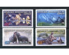 2006 - CONGO REPUBBLICA - WWF IPPOPOTAMI 4v. - NUOVI - LOTTO/29550