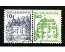 1977/80 - GERMANIA FEDERALE - 10+50p. DA LIBRETTO - USATI -LOTTO/29870