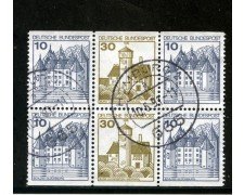 1977 - GERMANIA FEDERALE - 10+30 +10p. x 2 DA LIBRETTO - USATI - LOTTO/29875