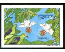 1992 - GAMBIA - FIORI ADANSONIA DIGITATA - FOGLIETTO NUOVO - LOTTO/29881