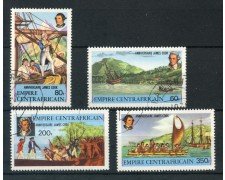 1978 - REP. CENTRAFRICANA - CAPITANO J. COOK 4v. - USATI - LOTTO/29983