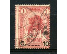 1906/16 - SOMALIA - 10c. SU 1 ANNA ROSSO - USATO - LOTTO/30057
