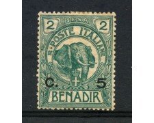 1906 - SOMALIA - 5 cent. SU 2 BESA VERDE - LINGUELLATO - LOTTO/30063