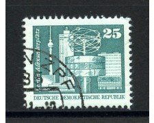 1980 - GERMANIA DDR - 25p. EDIFICIO DI BERLINO - USATO - LOTTO/36558