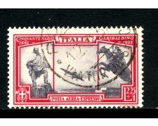 1932 - REGNO - LOTTO/31885 -  POSTA AEREA - 2,25 Lire + 1 Lira CINQUANTENARIO DI GARIBALDI - USATO -