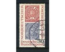 1968 - GERMANIA FEDERALE - 30p. CENTENARIO FRANCOBOLLI - USATO - LOTTO/30951U