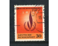 1968 - GERMANIA FEDERALE - 30p. DIRITTI DELL'UOMO - USATO - LOTTO/30953U