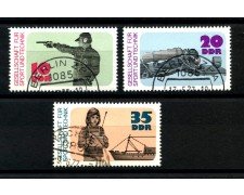 1977 - GERMANIA DDR - ASSOCIAZIONE SPORTIVA 3v.- USATI - LOTTO/36538
