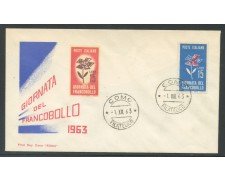 1963 - REPUBBLICA - GIORNATA DEL FRANCOBOLLO - BUSTA FDC - LOTTO/31936