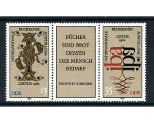 1982 - GERMANIA DDR - ESPOSIZIONE DEL LIBRO D'ARTE  2v. - NUOVI - LOTTO/36596
