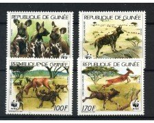 1987 - GUINEA REPUBBLICA - CANI SELVATICI AFRICANI 4v. - NUOVI - LOTTO/20029