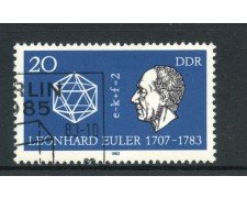 1983 - GERMANIA DDR - LEONHARD EULER - USATO - LOTTO/36611