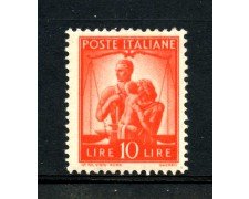 1945 - REPUBBLICA - 10 LIRE ARANCIO DEMOCRATICA  - NUOVO - LOTTO/30252