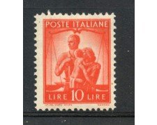 1945 - REPUBBLICA - 10 LIRE ARANCIO DEMOCRATICA - T/LINGUELLA - LOTTO/30253
