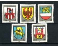 1985 - GERMANIA DDR - STEMMI DI CITTA' 5v. - NUOVI - LOTTO/36636