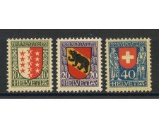 1921 - SVIZZERA - PRO JUVENTUTE 3v. NUOVI - LOTTO/34013
